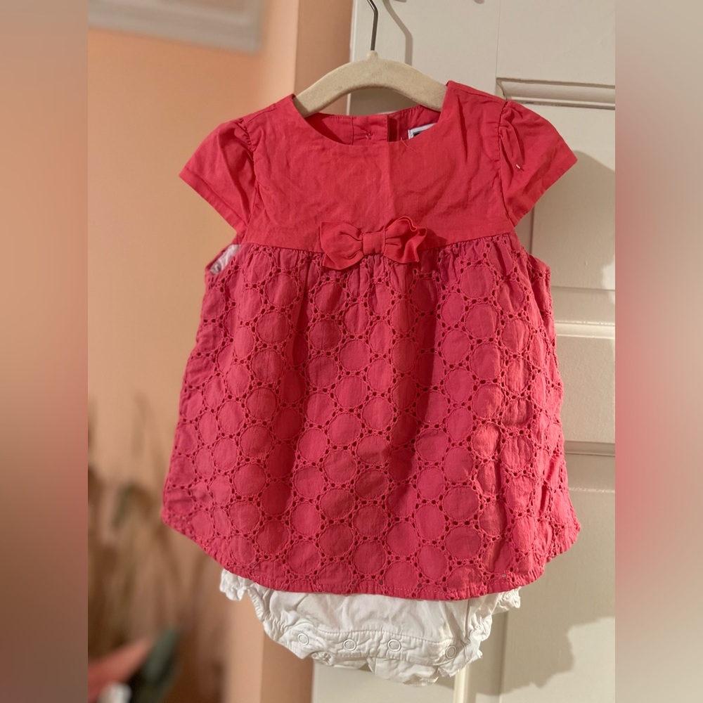 Janie & Jack eyelet bubble - 6-12 months